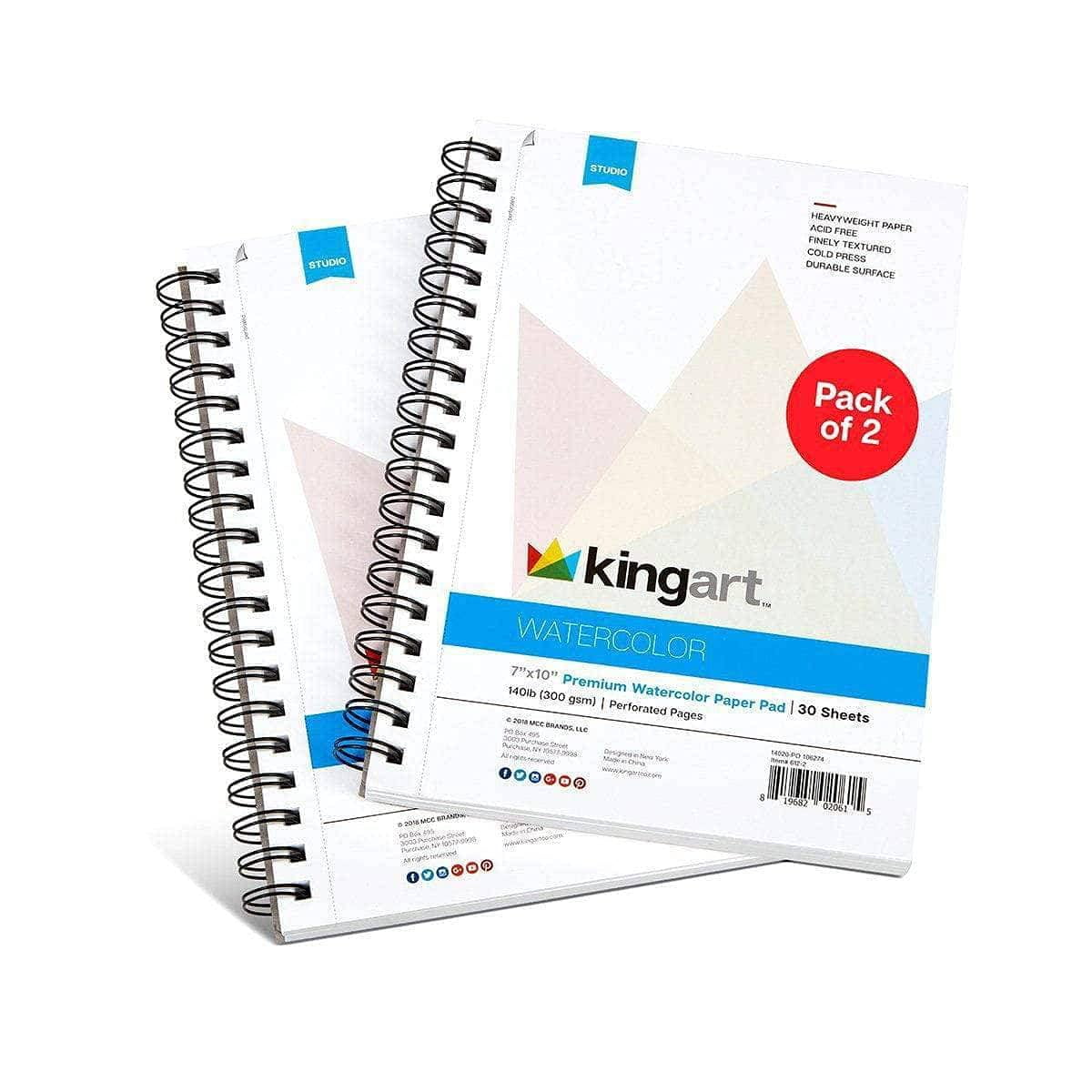 KINGART Cold Press Watercolor Paper Pad — 11x15 Inches, 20 Sheets, 300GSM, Acid-Free For Artists 6 thumbnail image