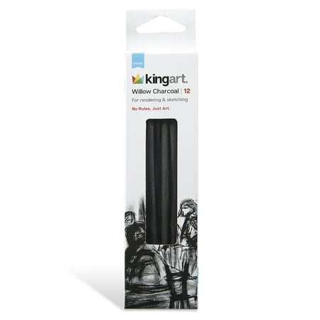 KINGART Willow Charcoal, Set of 12