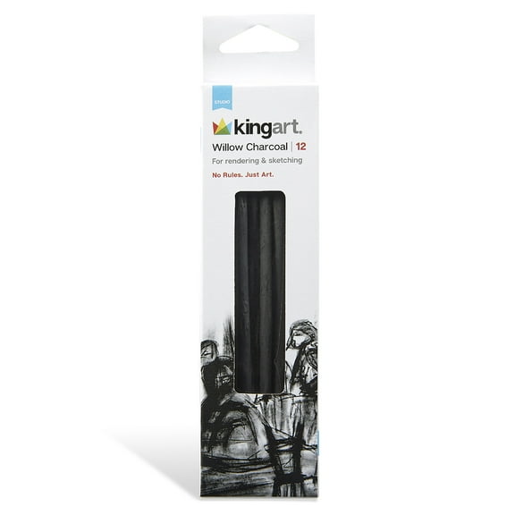 KINGART Willow Charcoal, Set of 12