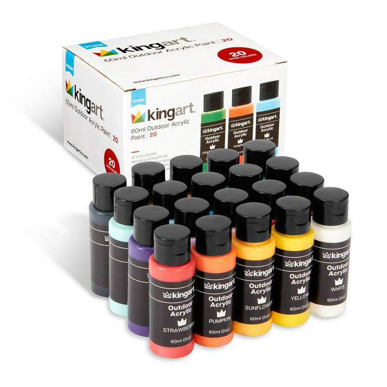 SPREEY Outdoor Acrylic Paint Set of 18 Colors Large 18×59ml (2 oz