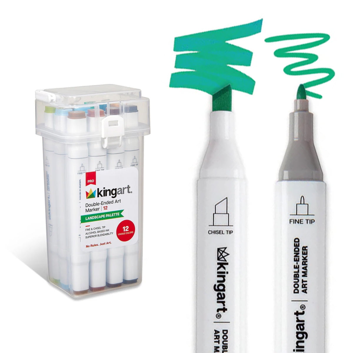 Double-Ended Alcohol Markers 12 Landscape Colors