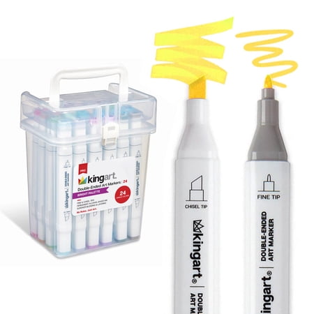 Kingart Pro Double-Ended Art Alcohol Markers - Bright, Set of 24 price history and forecast - KINGART 424-24A