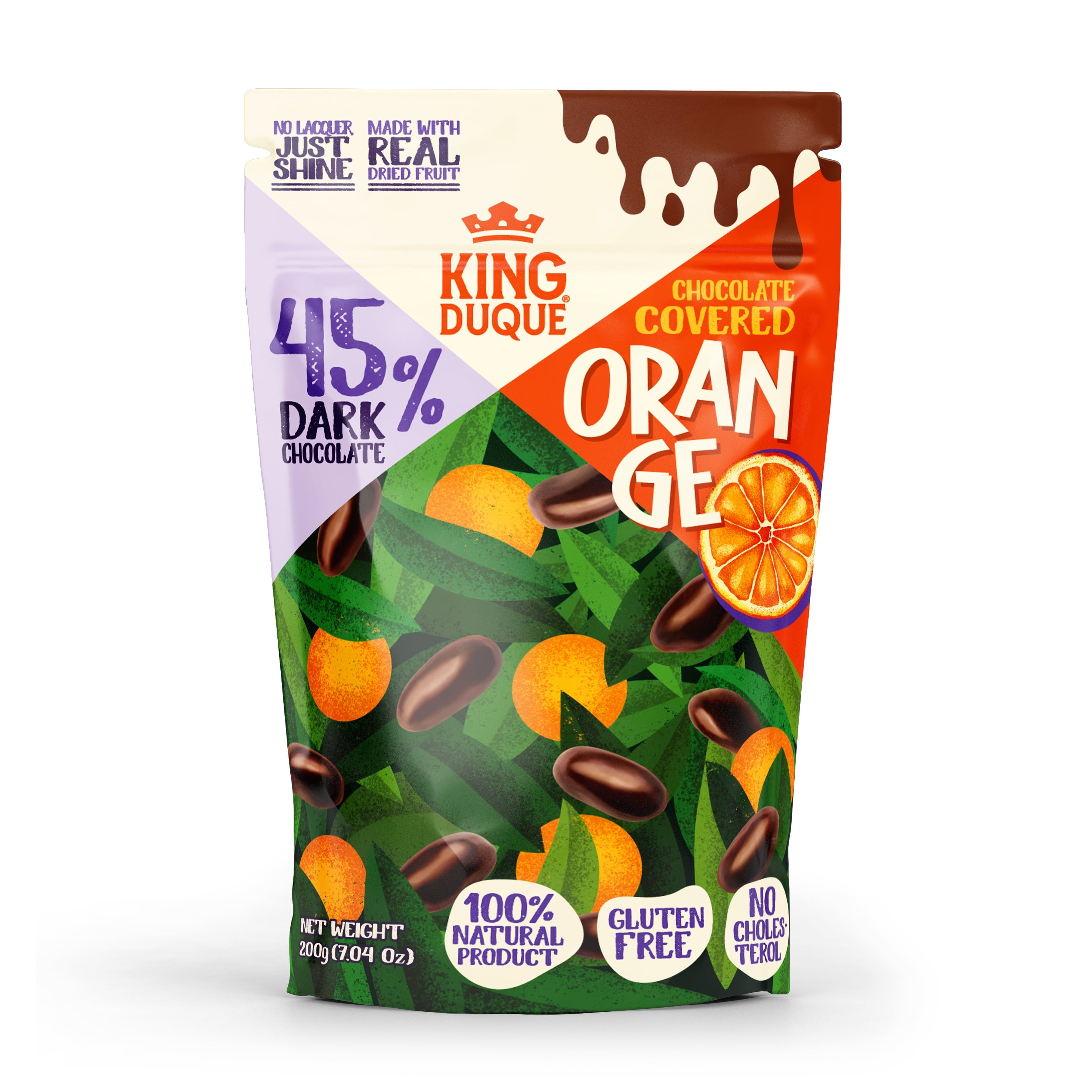 KINGDUQUE Chocolate Covered Orange Peels 200g (7.04 oz). Hight Quality