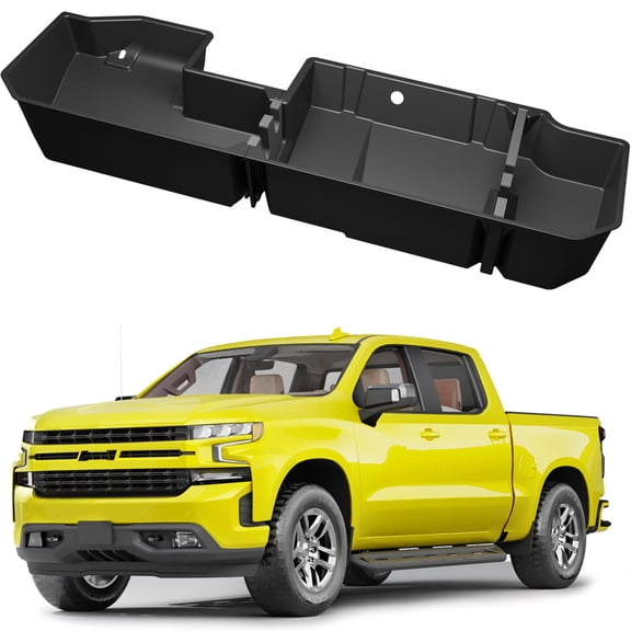 KINGGERI Under Seat Storage Boxes - Compatible with 2019-2026 Dodge Ram 1500 Crew Cab (Not for Classic), Heavy Duty Upgraded Rear Under Back Seat Storage Truck Cargo Black Tool Box Organizer
