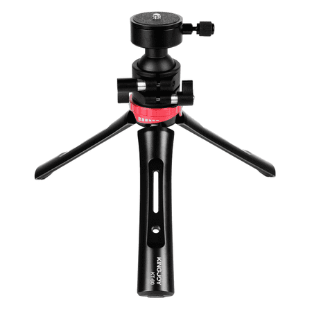 KINGJOY Aluminum Mini Tripod Phone Camera Stand with Ball Head for Smartphone, DSLR