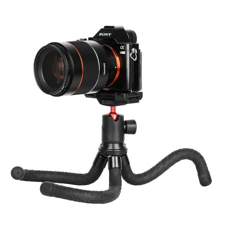 KINGJOY Flexible Octopus Camera and Phone Tripod with 360° Rotatable Panoramic Ball Head