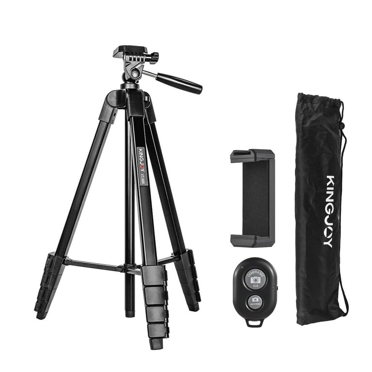 KINGJOY VT 688 675 inch Tripod Stand Desktop Tripod Stand 2kg 4.4lbs Load Capacity 5 Levels Height Adjustable with 1 4in Threaded Screw Pan Tilt Ballhead Phone Clip for Vlog Live Streaming O Walmart.c...