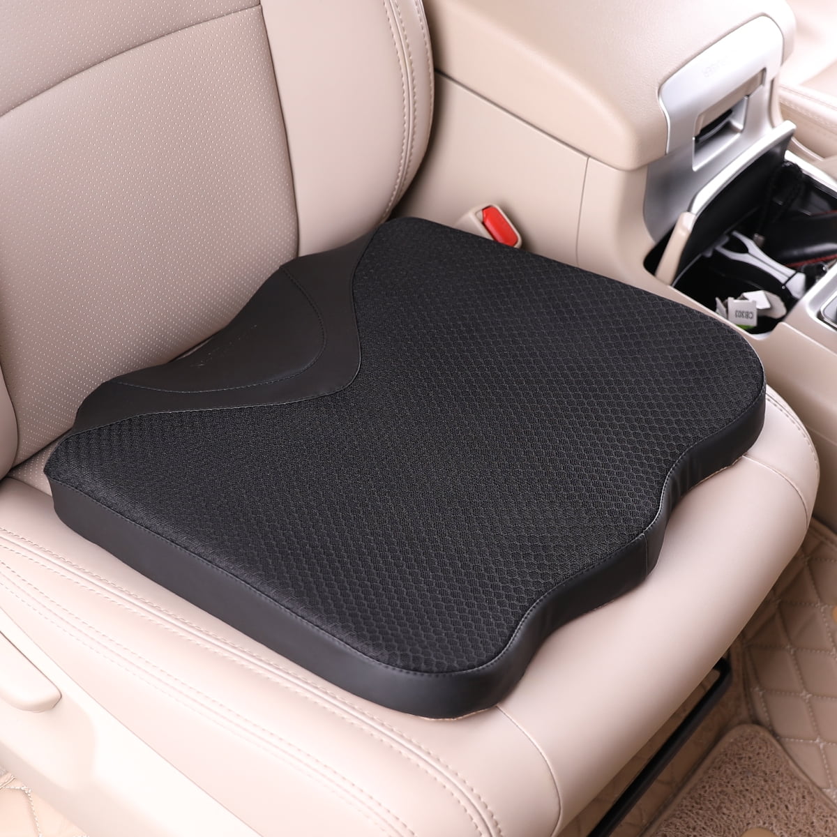 Car Seat Cushion for and Truck Driver 1 Count (Pack of 1), Black