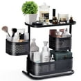 thumbnail image 1 of KINGRACK 3 Tier Rotating Bathroom Counter Organizer, Bathroom Storage Organizer, Vanity Tray Organizer for Bathroom Countertop, Kitchen Spice Rack,Black, 1 of 7