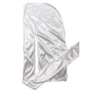 FOR KINGS. BY KINGS CROWN LMTD SUPPLY Silky Durag Waves 360 - [ MultipleColors ] 360 waver Du Rag with long tails and quadruple stitching - Godly White