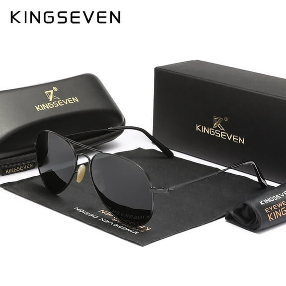 KINGSEVEN Alloy frame Sunglasses for Men Driving Fishing Sun Glasses UV Protection