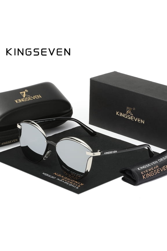 Fashion Ladies Polarized Sunglasses Leisure Alloy Cat Eyes Frame Sunglasses