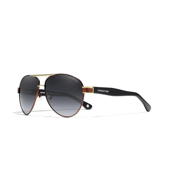 KINGSEVEN Fashion Pilot Sunglasses Alloy Oversized Frame Polarized UV400 Eyewear