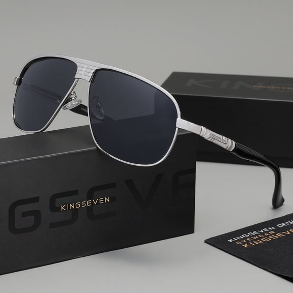 KINGSEVEN High Quality Alloy Frame Sunglasses Pilot Style Polarized UV400 Eyewear For Men Women