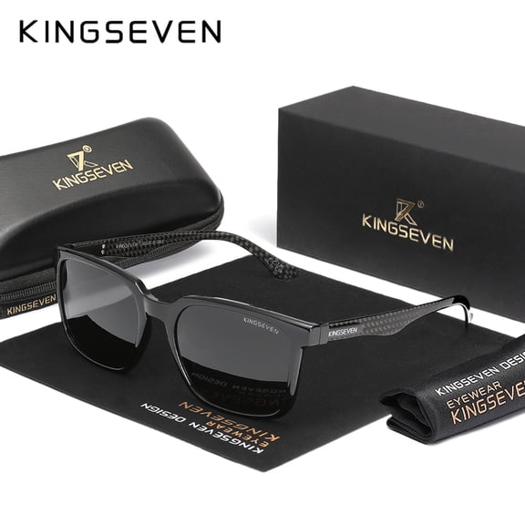 KINGSEVEN High Quality Polarized UV400 Sunglasses For Men Women Classic Rectangle Frame Driving Glasses
