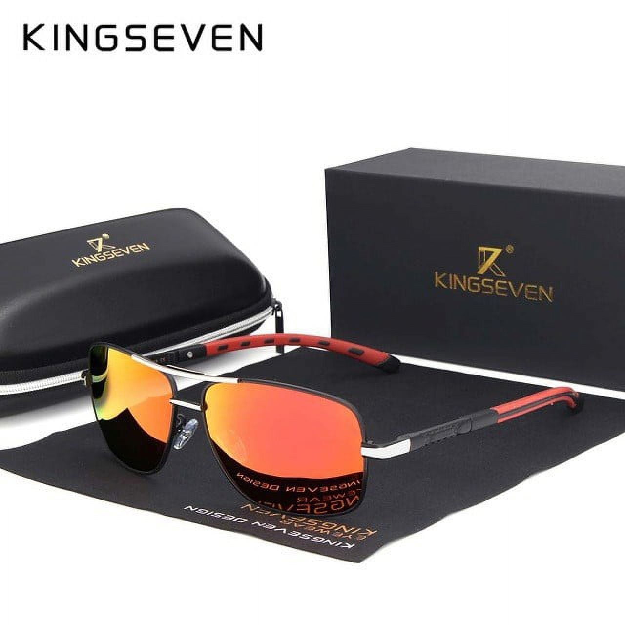 KINGSEVEN Men Driving Sunglasses Polarized Mirror Sun Glasses Classic Night  Goggles Brand Designer Eyewear UV400 Gafas