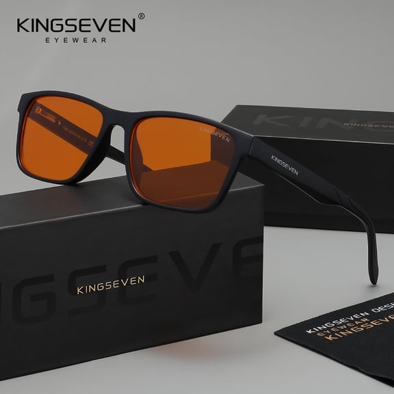 KINGSEVEN Men Women Anti Blue Light Glasses Classic Rectangle Frame