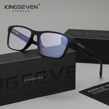 KINGSEVEN Men Women Anti Blue Light Glasses Classic Rectangle Frame