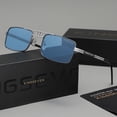 thumbnail image 1 of KINGSEVEN Rectangle Alloy Frame Sunglasses Polarized UV400 Vintage Men's Glasses, 1 of 4