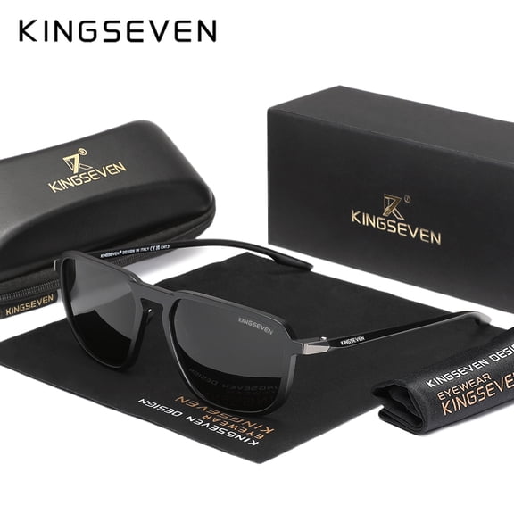 KINGSEVEN Rectangle Classic Sunglasses Polarized UV400 Summer Glasses For Men Women