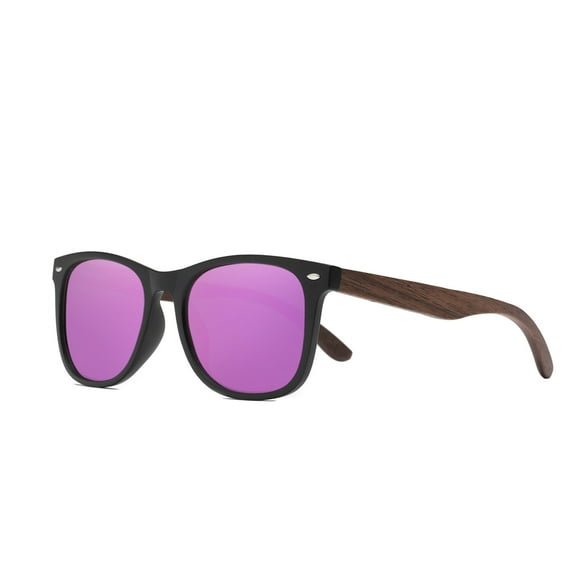 KINGSEVEN Rectangle Frame Casual Protection Sunglasses Wooden Design Polarized UV401 Shades Eyewear