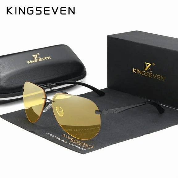 KINGSEVEN Stylish Pilot UV400 Sunglasses Casual Driving Travel Polarized Eyewear
