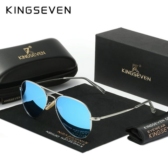 KINGSEVEN Stylish Sports Pilot Sunglasses Classic Alloy Frame Eyewear