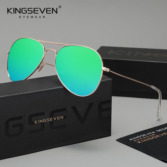 KINGSEVEN UV400 Polarized Fashion Design Sunglasses Lightweight Pilot Style For Men Women Driving Eyewear