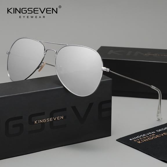 KINGSEVEN UV400 Polarized Fashion Design Sunglasses Lightweight Pilot Style For Men Women Driving Eyewear