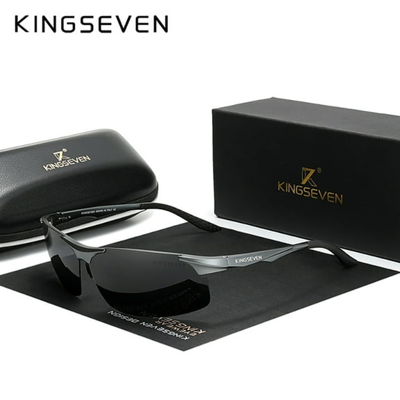 KINGSEVEN Ultra Light Aluminum Magnesium Frame Sunglasses For Man with UV Protection