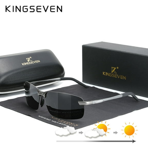 KINGSEVEN Ultra Light Aluminum Magnesium Frame Sunglasses For Man with UV Protection