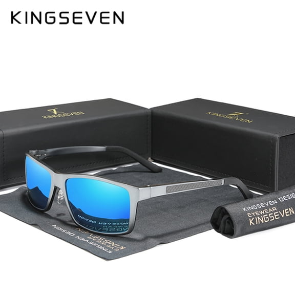 KINGSEVEN Ultra Light Aluminum Magnesium Frame Sunglasses For Man with UV Protection