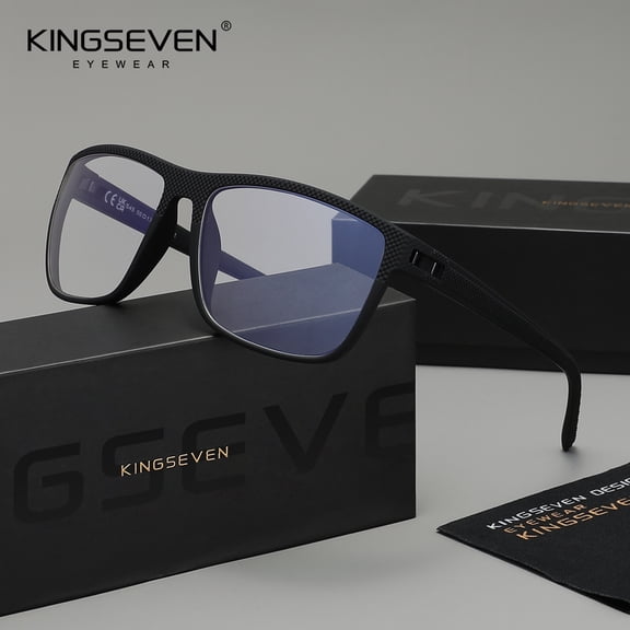 KINGSEVEN Unisex Anti Blue Light Glasses Rectangle Frame Working Protection Eyewear