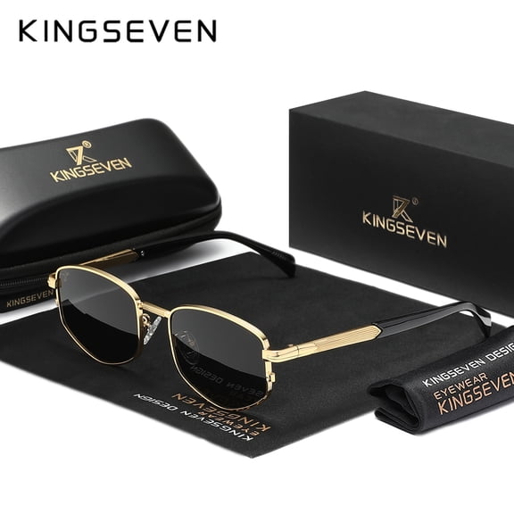 KINGSEVEN Vintage Alloy Frame Sunglasses For Men Women UV400 Driving Eyewear