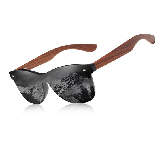 KINGSEVEN Wooden Frame Sunglasses For Women UV Protection