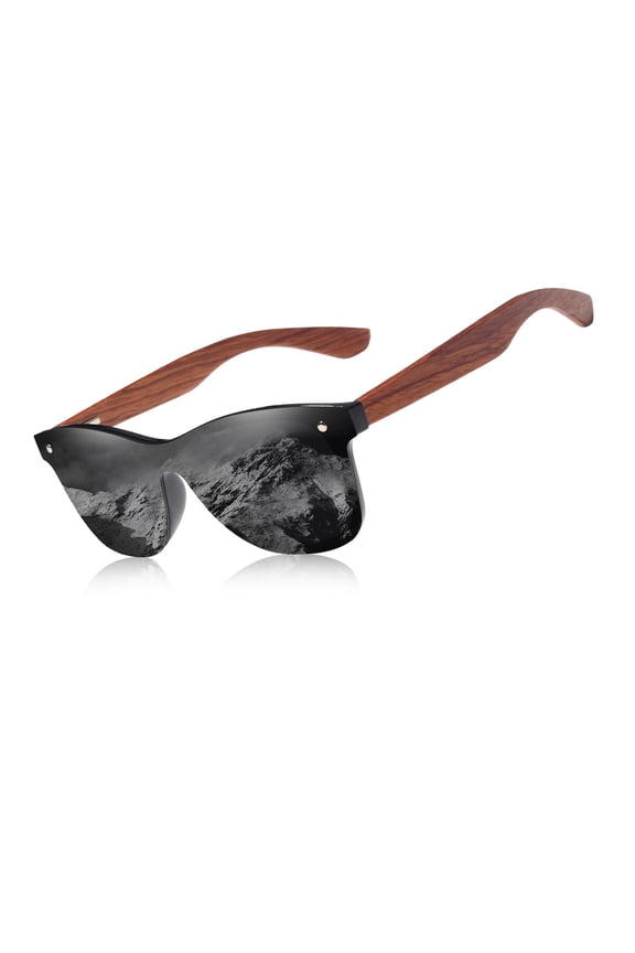 Wooden Frame Sunglasses For Women UV Protection