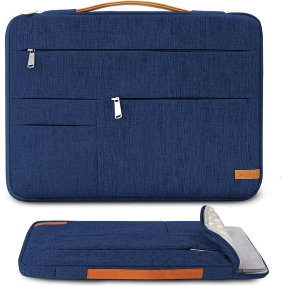 KINGSLONG 14 inch Laptop Sleeve Bag, Slim Shockproof Handbag, Computer Carrying Case Cover Compatible with MacBook Air/Pro, Acer Asus Dell HP Blue