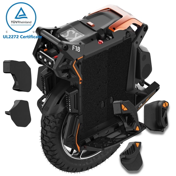 KINGSONG F18 Electric Unicycle for Adults Off-road One Wheel with 3h Fast Charge 75mph Speed EUC
