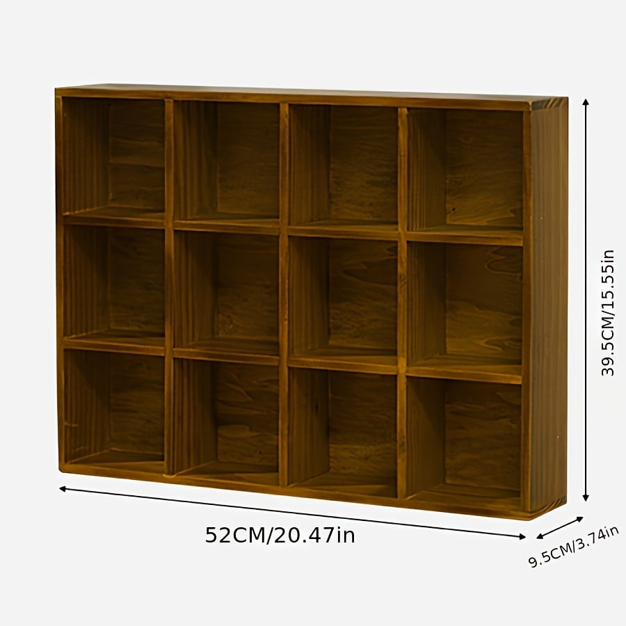 KINGSS 1pc 12 Palace Grids Display Rack Solid Wood Vintage Small ...