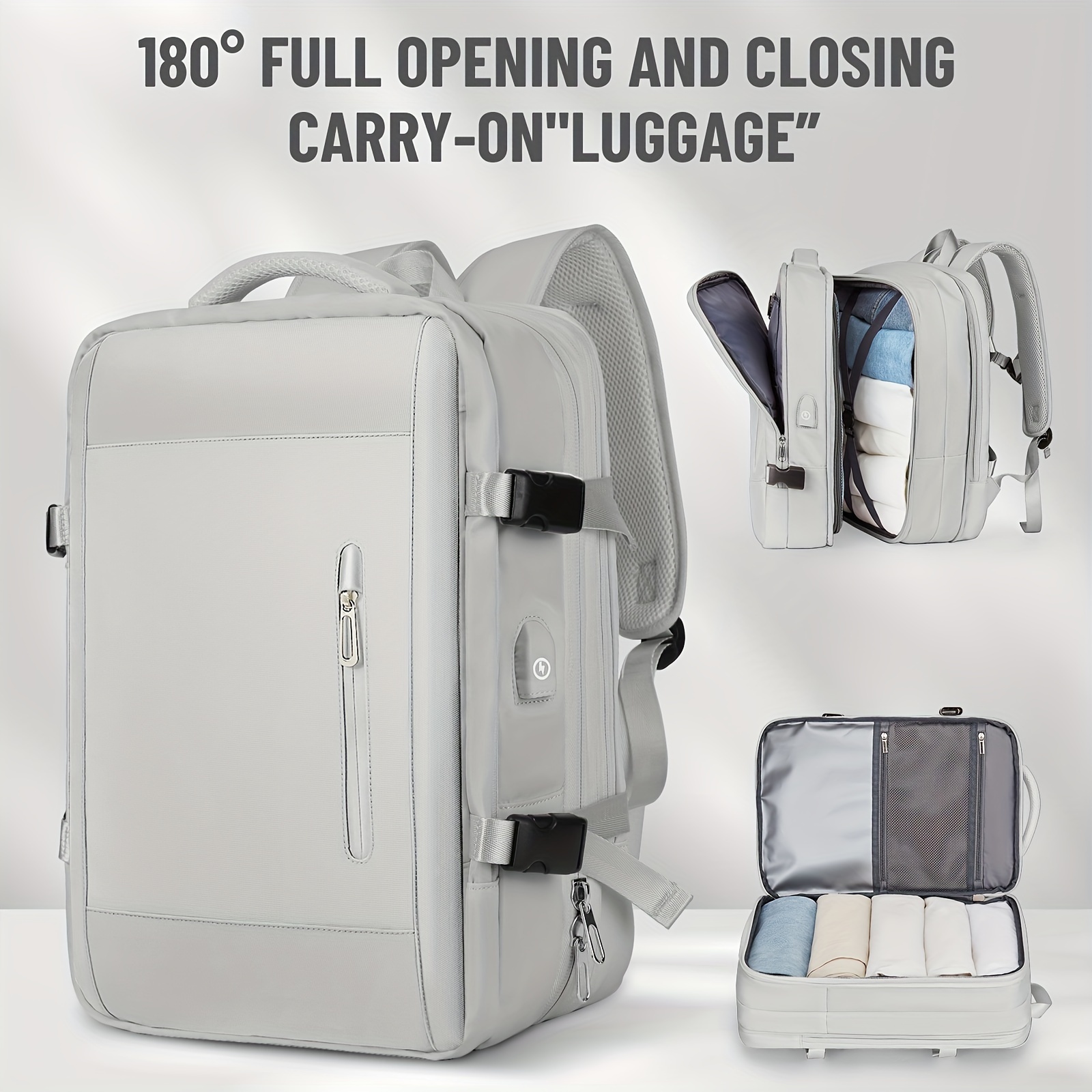 KINGSS Laptop Travel Backpack for Men Carry On Airline Flight Approved ...