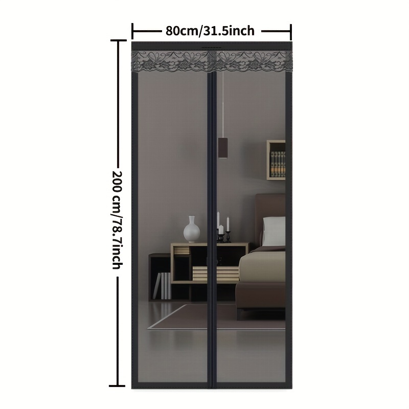 KINGSS Mesh Curtain With Magic Tape Mosquitoproof Soft Gauze