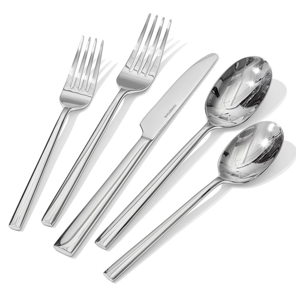 KINGSTONE 20-Piece Silverware Set, 18/10 Stainless Steel Flatware Service for 4, Dishwasher Safe