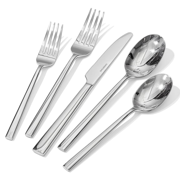 KINGSTONE 20-Piece Silverware Set, 18/10 Stainless Steel Flatware Service for 4, Dishwasher Safe