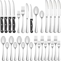 Colorable Silverware COMOPIO 24-Piece Rainbow Stainless Steel Flatware Set – Colorful Knives ...