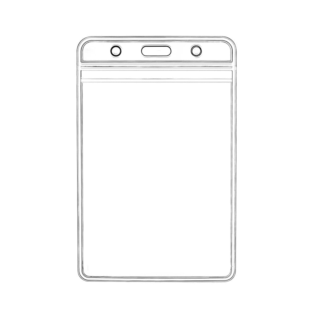 KINGSUM Vertical ID Badge Holders Sealable Waterproof Clear Plastic