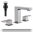 thumbnail image 1 of KINGTACK Bathroom Faucets for Sink 3 Hole, 8 inch Chrome Bathroom Sink Faucet with Pop Up Drain, 2 Handle Vanity Faucet with Water Supply Hoses, 1 of 11