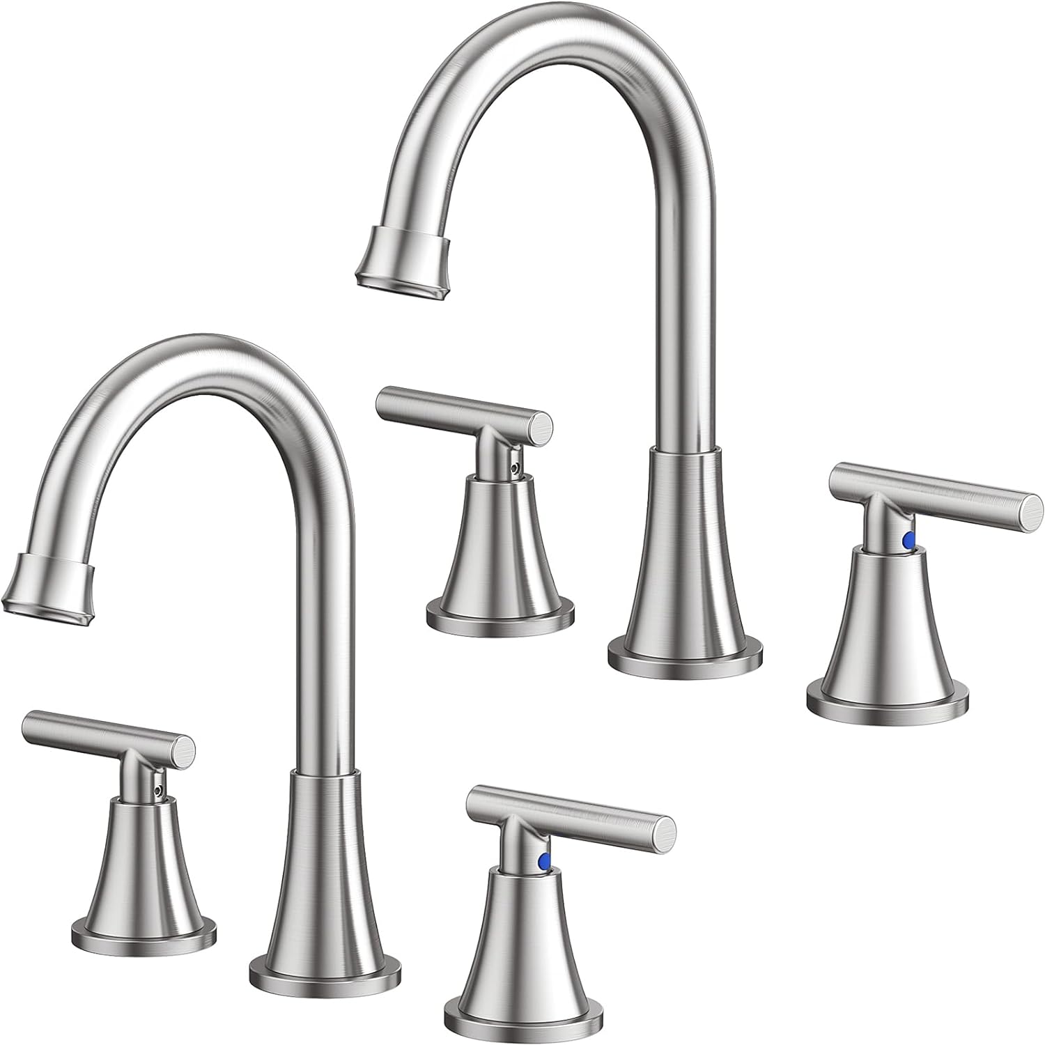 KINGTACK Bathroom Sink Faucet, Brushed Nickel Bathroom Faucets with Pop ...
