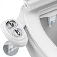 thumbnail image 1 of KINGTACK Toilet Bidet Attachment, Dual Nozzle, Non-Electric Bidet Attachment for Toilet Seat, Adjustable Water Pressure, Rear and Feminine Wash (White), 1 of 9