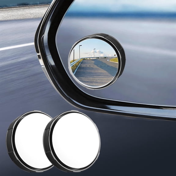 KINGWOLF 2 Pack Car Blind Spot Mirror Angle Adjustable Side View Mirror Universal,Black