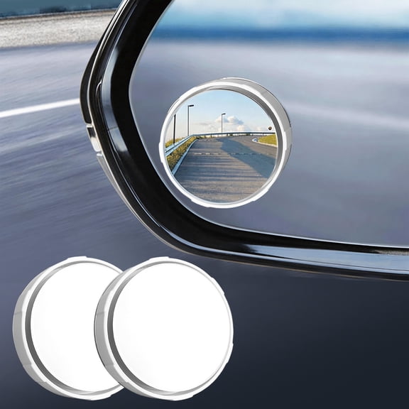 KINGWOLF 2 Pack Car Blind Spot Mirror Angle Adjustable Side View Mirror Universal,White